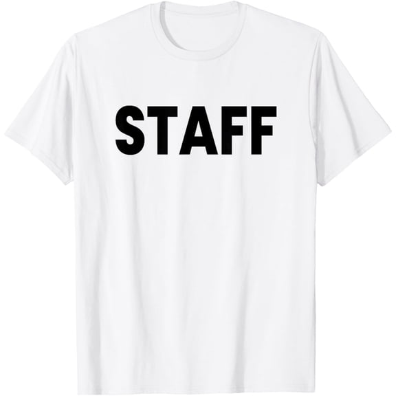 t-shirt Staff T-Shirt mens, woman, white，funny，journey，Crew Neck, Short Sleeve,custom clothing patterns.gift