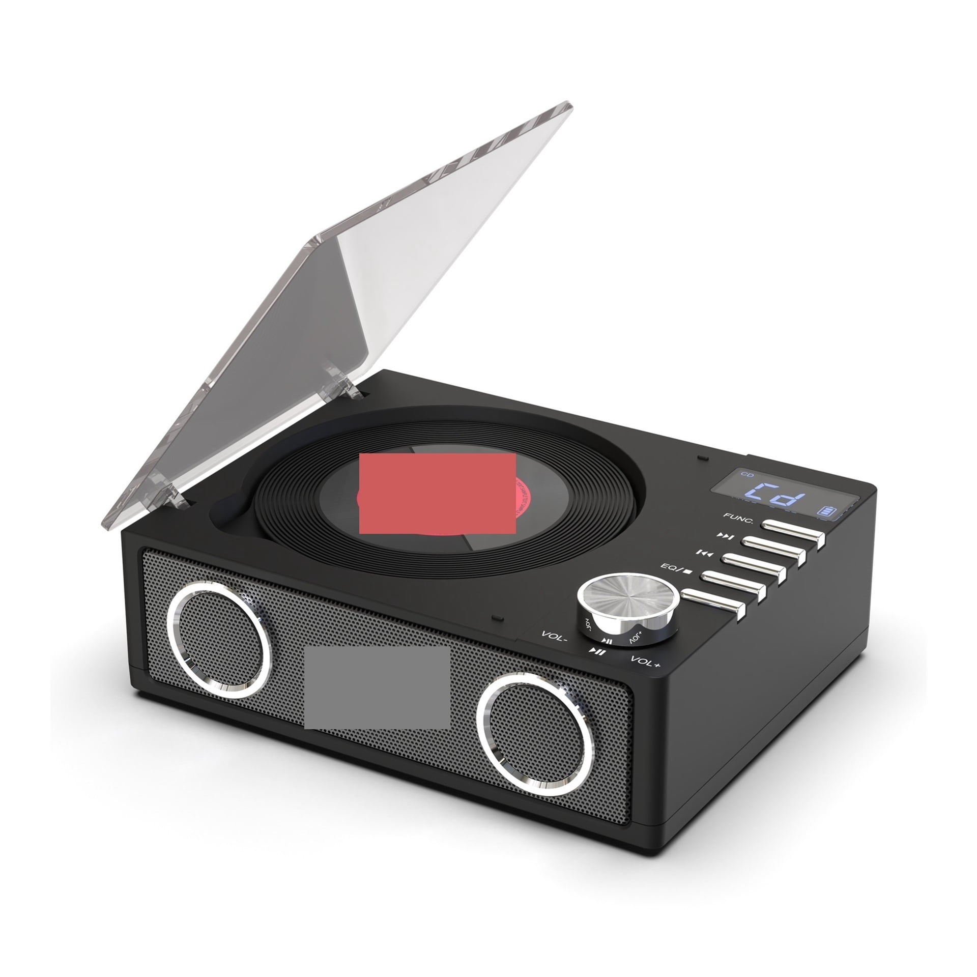 Rechargeable Bluetooth Vinyl Album Player Portable CD Player Great Gift for Music Lovers
