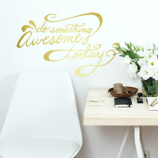 RoomMates Decor Do Something Awesome Quote PeelandStick Wall Decals