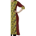 thumbnail image 3 of Moomaya Printed Cotton Straight Tunic Roll Up Sleeves Women Casual Kurti Dress, 3 of 6