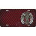 thumbnail image 1 of Offset Bling Cross With Wings On Red License Plate, 1 of 1