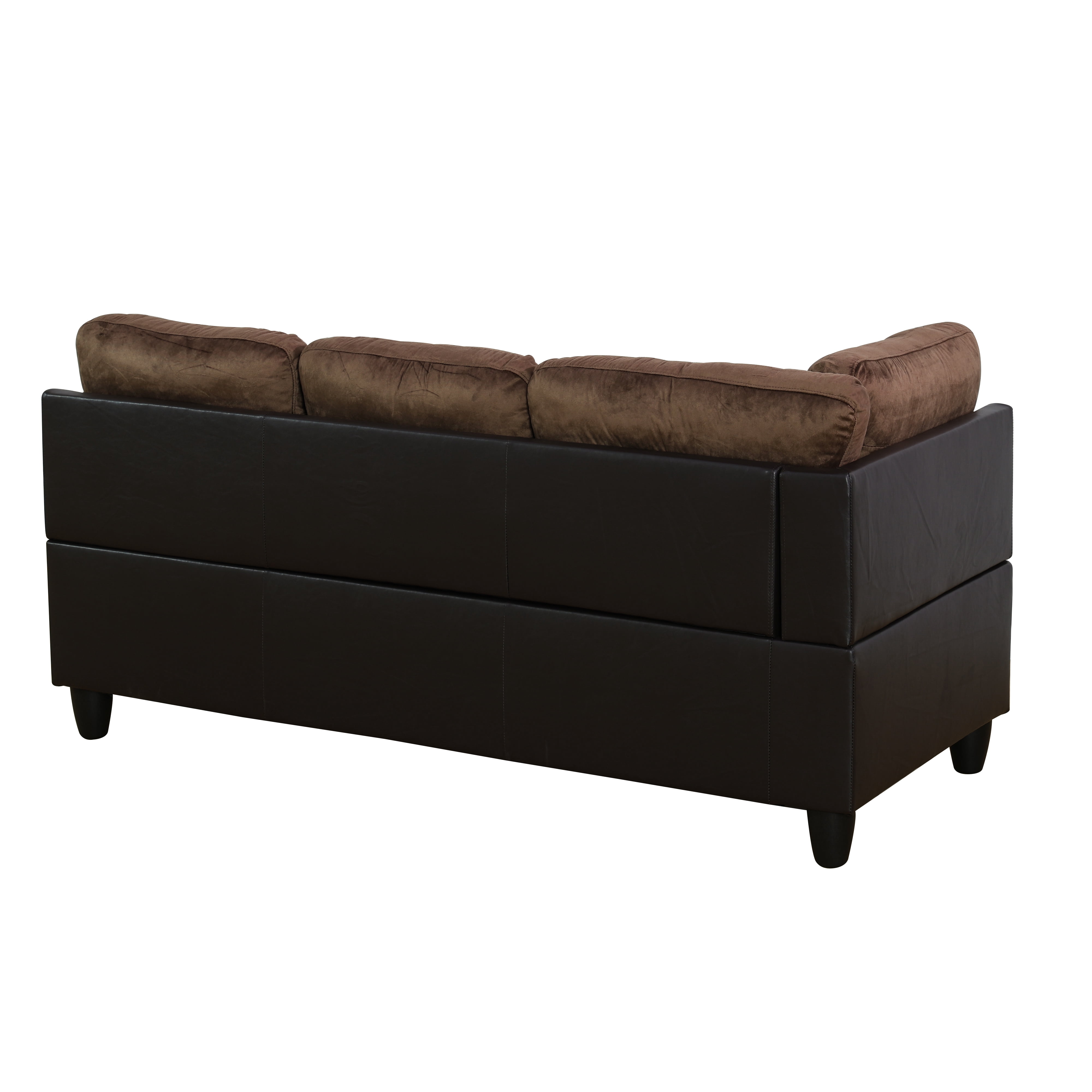 MAYEERTY 103.5" Brown Modern Lint 3-Piece Couch Durable Warm-Toned Everyday Living Room Use