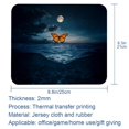 thumbnail image 5 of PhooArto Comfortable Mouse Pad Sea Full Moon Butterfly Desktop Mousepad , 21 x 25 cm Mouse Mat, Non-Slip Rubber Base, Improves Speed and Precision, 5 of 7
