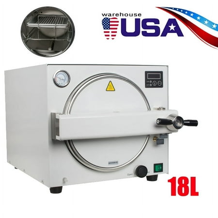 Dental Medical 18L Autoclave Sterilizer Vacuum Steam Sterilization 900W Automatically