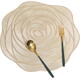 thumbnail image 1 of Mantel individual, posavasos de lujo, manteles individuales antideslizantes, resistentes al calor, PVC, suave, decorativo, para el día de San Valentín, boda, fiesta, vacaciones (dorado), 1 of 2