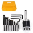 thumbnail image 3 of 9pcs MT2-M10 F1-12 Boring Head  1/2" Carbide Boring Bar Full Set Milling NEW, 3 of 19