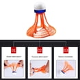 thumbnail image 3 of 3pcs Badminton Ball Shuttlecock Outdoor Training Game Shuttlecock (Orange), 3 of 8