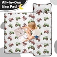 thumbnail image 4 of Tractor and Tractors White Pattern Teens Toddler Nap Mat with Pillow, Sleeping Mat Bag for Preschool Daycare 59"x22", 4 of 6