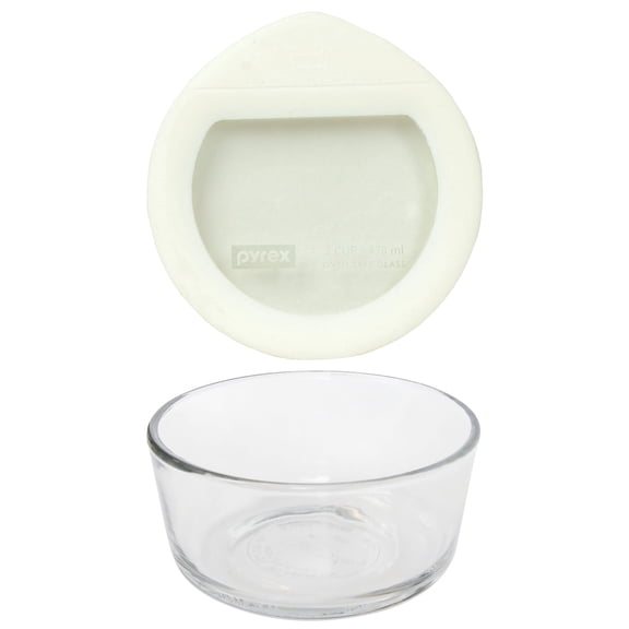 Pyrex (1) 7200 Glass Bowl & (1) OV-7200 Ultimate White Glass Lid