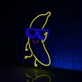 thumbnail image 4 of Craftnamesign Banana With Glasses Neon Sign, Fruit Shop Decor, Banana Store Wall Art, 4 of 4