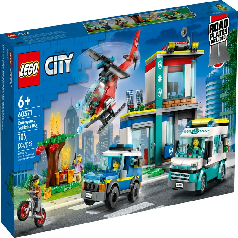 LEGO City Emergency Vehicles HQ Toy Construction Set 60371 Ages 6 706 Pieces Walmart