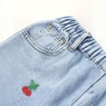 thumbnail image 4 of Grblisyd Jeans for Girls Cute Baggy Pants Wide Leg High Waisted Trousers with Pocket Fashion Cherry Embroidery Denim Pants Back to School Clothes, 4 of 5