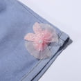 thumbnail image 4 of Xijirk Girls Jean Shorts,Kids Girls Summer Denim Shorts Elastic Waistband Flower Embroidery Jeans,Shorts for Girls(Color:Beige,Size:9-11 Years), 4 of 5