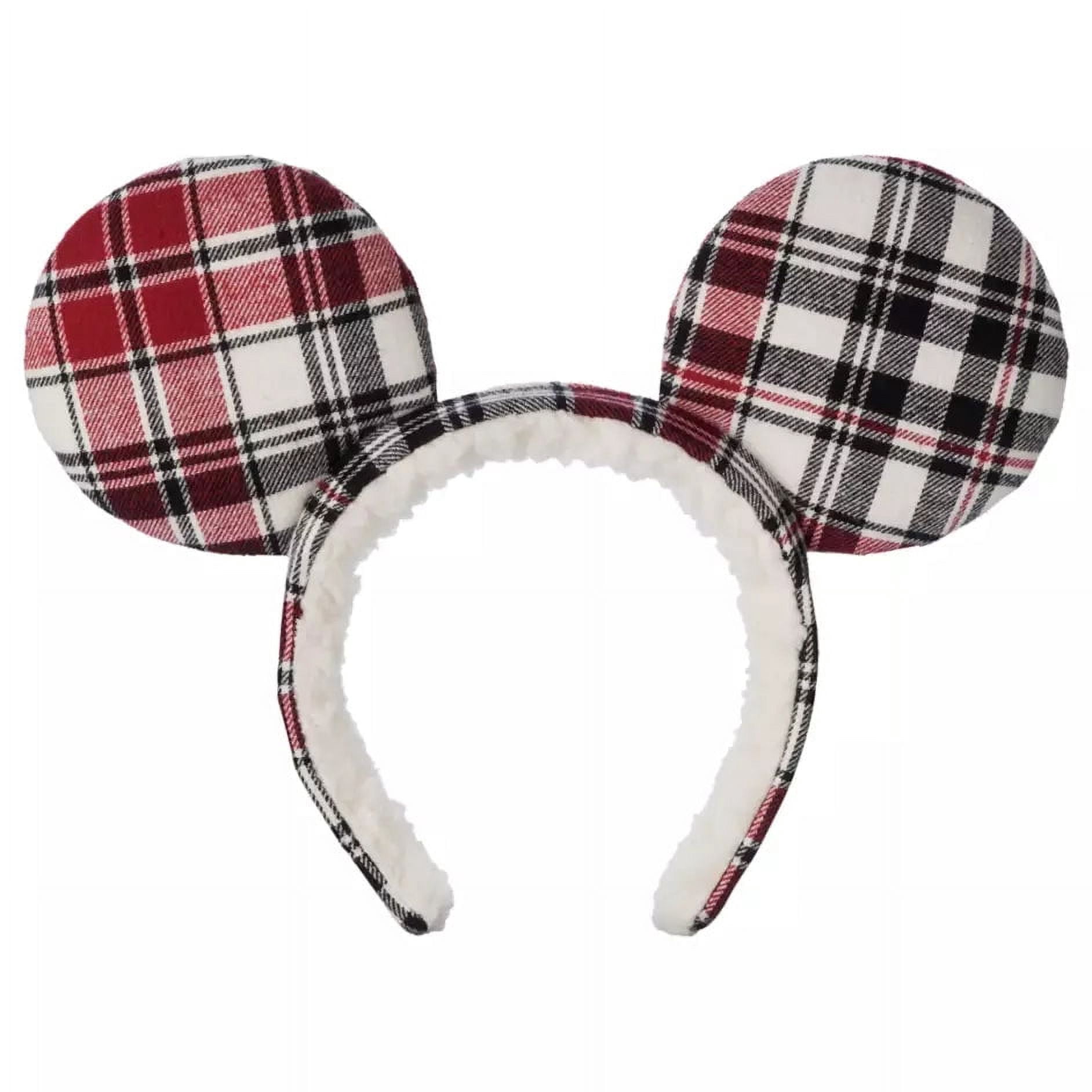 Disney Parks Fashion Headbands Mickey Mouse Plaid Christmas 
