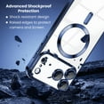 thumbnail image 3 of 3-in-1 Entronix Bundle for iPhone 17 Pro, Glossy Magnetic Clear Case 2 Screen Protector, Blue, 3 of 9