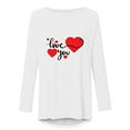 thumbnail image 4 of Meichang Hauts à Manches Longues pour Femmes Liquidation Valentines Day Chemises Mignonnes Cœur Graphique T-Shirts Mignons Col Rond Pull de Vacances Blouses Valentines Day, 4 of 4
