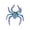 Blue, variant on Lampshade Web Crystal Rhinestone Spider Sliver Tone Purse Pin Brooch