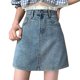 thumbnail image 1 of Falda pantalón vaquera de cintura alta para mujer - Culotte asimétrico, diseño con botones - Informal/Ropa urbana - S-XXXL, 1 of 6