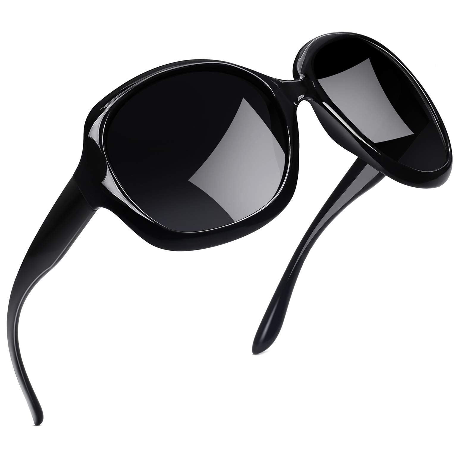 Oversized Sunglasses Women Elegant Butterfly Ladies Black Vintage Eyewear 