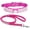 Pink, variant on Cute Dazzling Sparkling Elegant Fancy Soft Suede Leather Bling Rhinestone Crystal Jeweled Pet Cat Dog Puppy Collar Dog Leash Combo Set