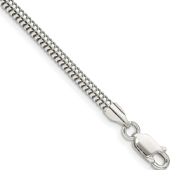 Sterling Silver 3mm Round Snake Chain (7 X 3) Made In Italy qsnl080-7