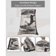 thumbnail image 7 of Forest Deer Pillow Covers King Size 2 Pack, Rustic Country Wildlife Woodland Black Beige Soft Bed Throw Pillowcases Breathable Cooling Long Lumbar Body Pillow Sham Cover for Bed Sofa 20''x36'', 7 of 7