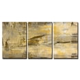 thumbnail image 2 of wall26 - 3 Piece Canvas Wall Art - Art Abstract Acrylic Background in Beige, Yellow, Grey and Brown Colors - Modern Home Decor Stretched and Framed Ready to Hang - 24"x36"x3 Panels, 2 of 3
