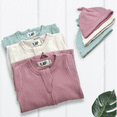 thumbnail image 7 of Organic Cotton Long Sleeved Footie Bodysuits with Beanies - Soft and Sustainable Baby Clothing Sets for a Cozy and Cute Look - Powder Rose, 7 of 7