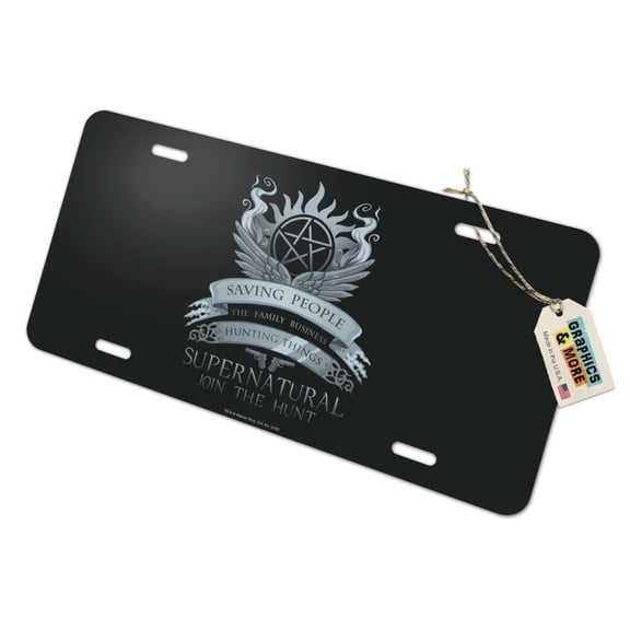 Supernatural Saving People Hunting Things Novelty Metal Vanity Tag License Plate