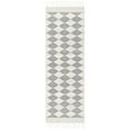 thumbnail image 6 of Rugs USA Fractal Diamond Wool Area Rug, 2' x 8', Runner, Wren Grey, 6 of 9