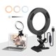 thumbnail image 2 of Anillo de luz para selfies de 6,3 pulgadas, 2700 K-5500 K, con soporte de abrazadera, 2 of 8