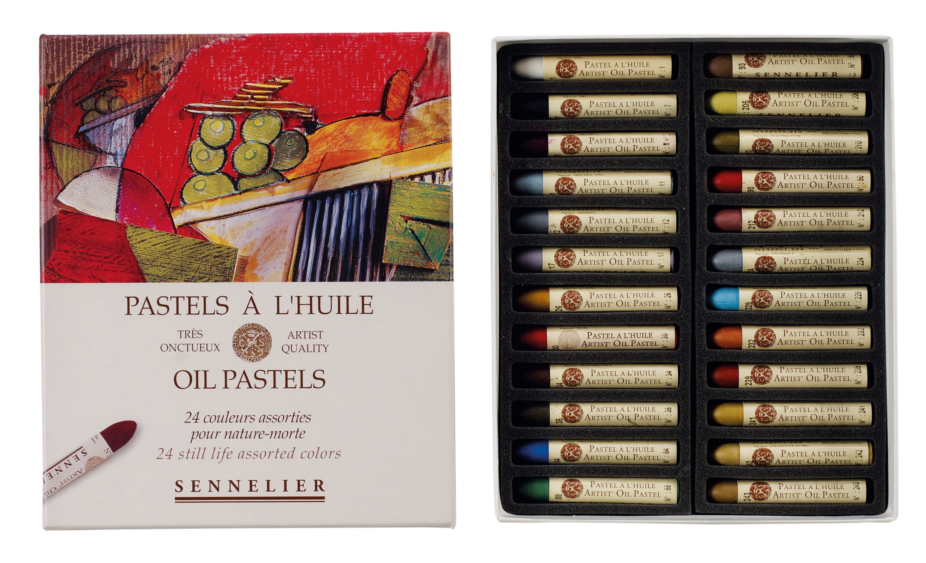 Free Shipping! Sennelier Oil Pastel Set, 24-Color Still Life