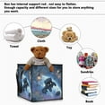 thumbnail image 5 of Home Organizer Foldable Fabric Storage Bin With Handle Astronaut Cat and His Robot Pet, 5 of 7
