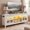 Vintage White, variant on Homieasy Farmhouse 55.1'' TV Stand for TVs Up to 60'', Wood Entertainment Center with Charging Station, LED Lights and Shelves for Living Room, Yellow Oak