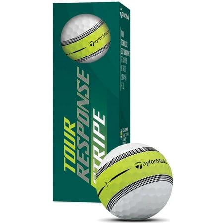 Taylor Made Tour Response Stripe Golf Balls (White, 3pk) 1 Sleeve 2022 NEW