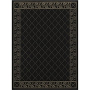 Garden Party Carriage House Indoor/Outdoor Rug, Black Tie, 5'6" x 7'6"