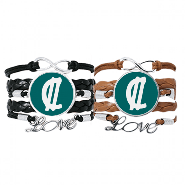 Costa Rica Currency Symbol Colon CRC Bracelet Hand Strap Leather Rope Wristband Double Set