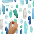 thumbnail image 5 of Cool Watercolor Swatch Peel and Stick Wall Decals, 5 of 6