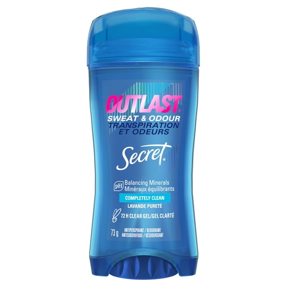 Secret Outlast Sweat & Odor Clear Gel Women's Antiperspirant Deodorant, Completely Clean Scent