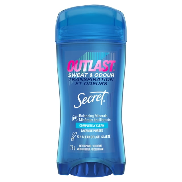 Secret Outlast Sweat & Odor Clear Gel Women's Antiperspirant Deodorant, Completely Clean Scent