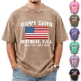 thumbnail image 5 of Happy 250th Birthday USA Shirt Men Patriotic American Flag Graphic T Shirt Casual Short Sleeve America 250 Merchandise, 5 of 5