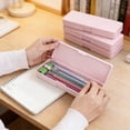 thumbnail image 6 of Yhmxh Pencil Box Hard Pencil Case with Snap-Tight Lid, Stackable Plastic Box for Marker, Multipurpose Brushes Box Cosmetic Pencil Cases, Travel Toiletry Cases for Stationery Storage Organizer, 6 of 7