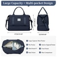 thumbnail image 4 of Weekender Bags for Women, Travel Duffel Bags with Shoe Compartment, Personal Item Travel Bag for Airlines, Carry on Overnight Tote Bag for Women, Dark Blue, 4 of 8