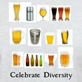 thumbnail image 3 of CafePress - Celebrate Diversity Beer Light T Shirt - Men's Classic Graphic T-Shirt, 3 of 4