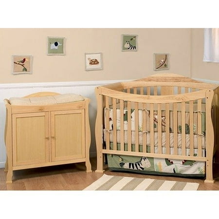 DaVinci Parker Two Piece Convertible Crib Set with Toddler Rail in Natural