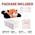 thumbnail image 2 of Niuniu Daddy Weighted Red Panda Stuffed Animal Set,20" Giant Anxiety Red Panda Plush Toy,3.3-Pound Sensory Large Plushies Body Pillow,Birthday Gift for Girls,Boys&Adults, Include Bag Sticker Car, 2 of 10