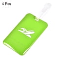 thumbnail image 3 of Uxcell Luggage Tag PVC Holders Baggage Label Identifier with Straps Green 4 Pack, 3 of 6