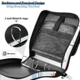 thumbnail image 4 of FORMRS Zipper Binder with Shoulder Strap 2-inch Ring 500 Sheet Capacity File Bag, Blue Nautical Pattern, 4 of 5
