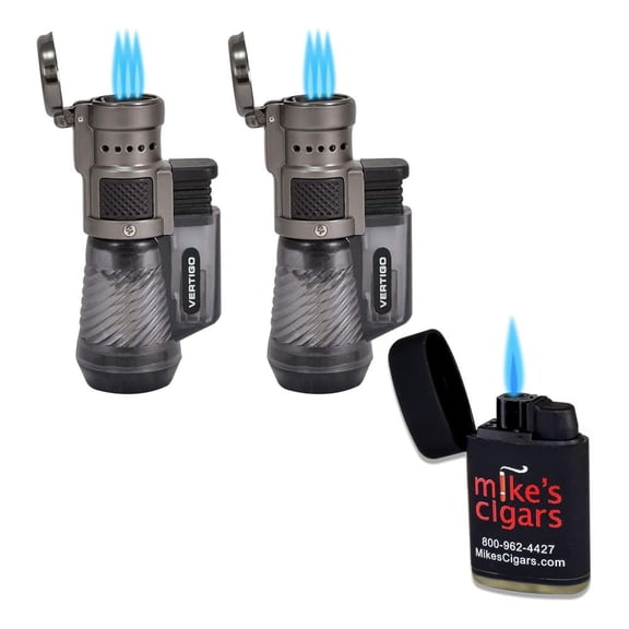 Vertigo Cyclone Lighter - 2 Pack Set with Free Lighter