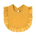 thumbnail image 2 of rygai Baby Bib Convenient Easy to Clean Soft Ruffles Design Infant Feeding Saliva Towel for Daily Usage ,Yellow, 2 of 8